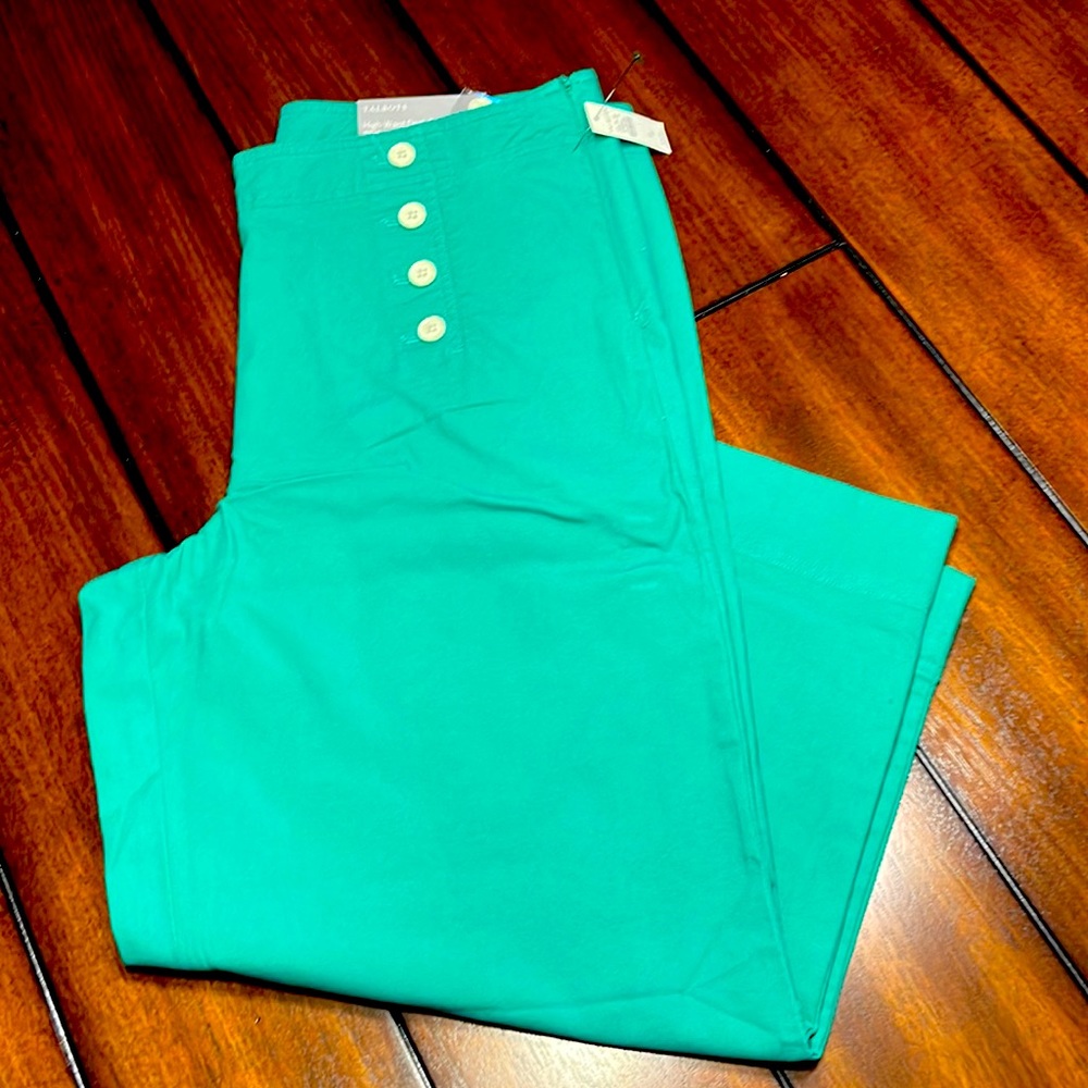 Brand new! Talbots brand high waist, wide leg crop pants.